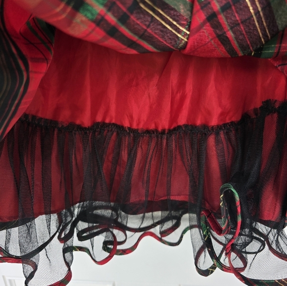 Bonnie Jean Plaid Girls Dress Size 2T Green Bow New Multic Color Fit Flare - Picture 11 of 12